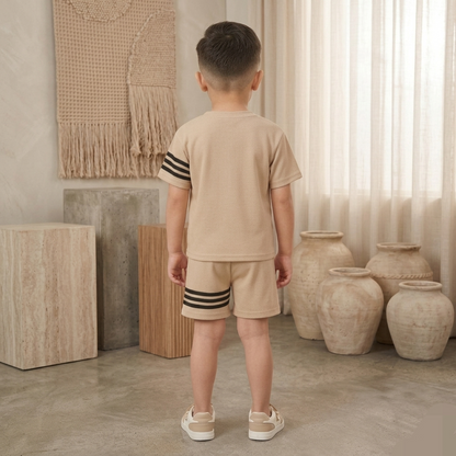 Kido Buzz® Over-Sized Boys Casual T-Shirt & Shorts Set – Kids Summer Outfit