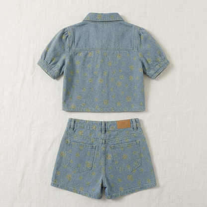 Kido Buzz® Girls Denim Coord Set – Summer Outfit
