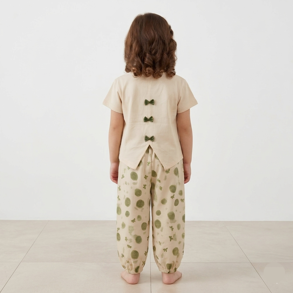 Kido Buzz® Little Girls Trouser Shirt Set – Pretty Kids Casual Outfit & Party Wear