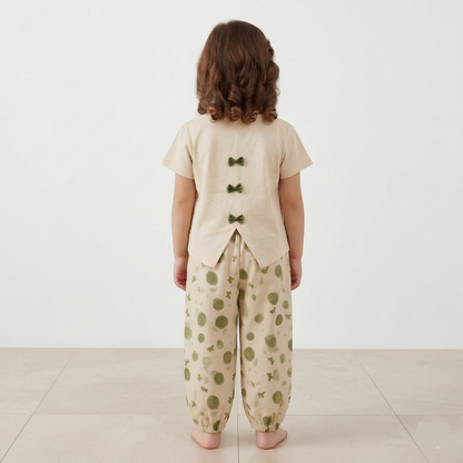 Kido Buzz® Little Girls Trouser Shirt Set – Pretty Kids Casual Outfit & Party Wear