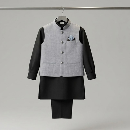 Kido Buzz® Boys Shalwar Kameez with Waistcoat | kameez shalwar + waistcoat