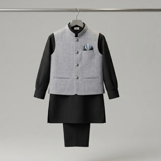 Kido Buzz® Boys Shalwar Kameez with Waistcoat | kameez shalwar + waistcoat