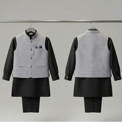 Kido Buzz® Boys Shalwar Kameez with Waistcoat | kameez shalwar + waistcoat