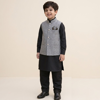 Kido Buzz® Boys Shalwar Kameez with Waistcoat | kameez shalwar + waistcoat