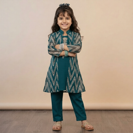 Kido Buzz® Fancy Girls Dress – Kids Party Wear, Eid & Wedding
