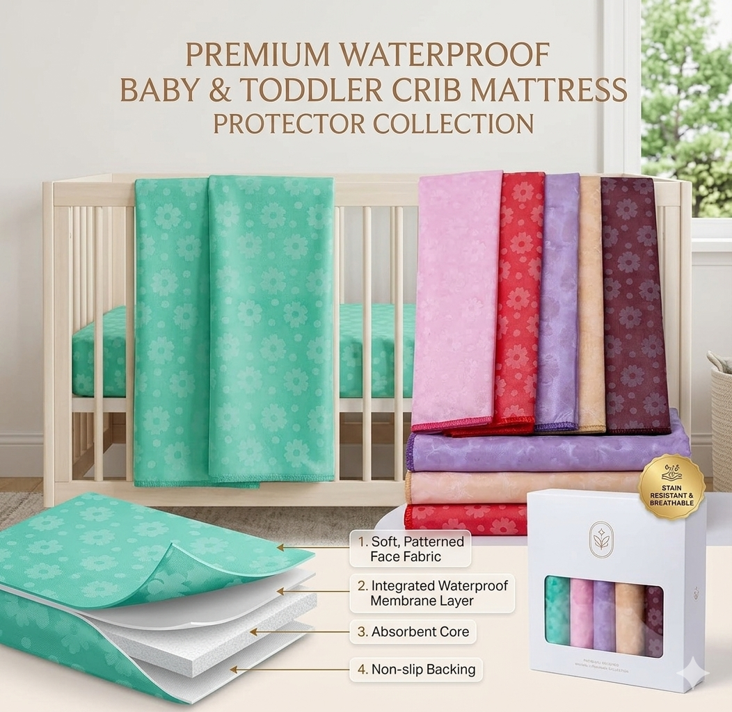 Kido Buzz® Kids Plastic Sheets | Waterproof Baby & Toddler Crib Mattress Protector