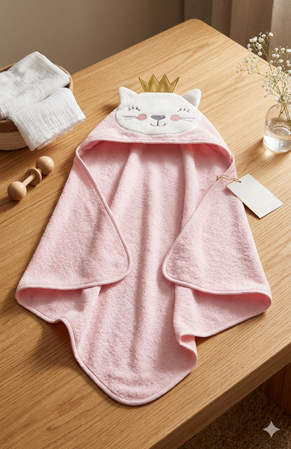 Kido Buzz® Hooded Cartoon Towels for Kids – Soft Baby & Children Bathrobe Towel