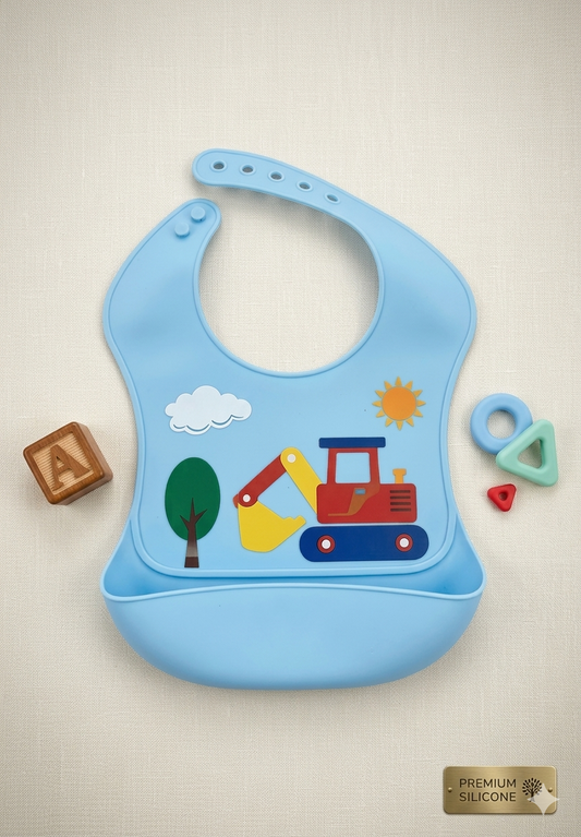 Kido Buzz® Silicone Baby Bib with Detachable Tray | Toddler Feeding Clean Mealtime Bib