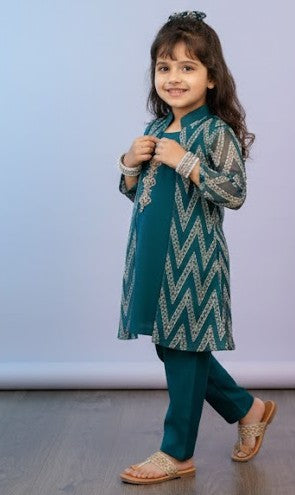 Kido Buzz® Fancy Girls Dress – Kids Party Wear, Eid & Wedding